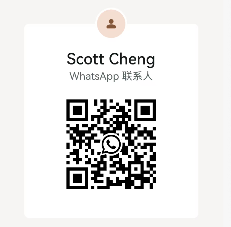 WhatsApp QR code for Scott Cheng